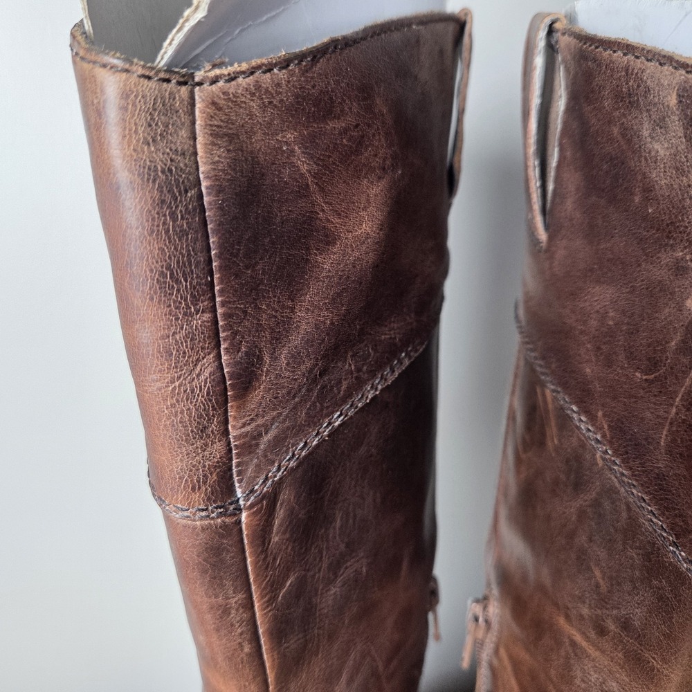 Naturalizer ORA Wide Shaft Riding Boots Sz 9 Distressed Coffee Bean Brown - Picture 14 of 16